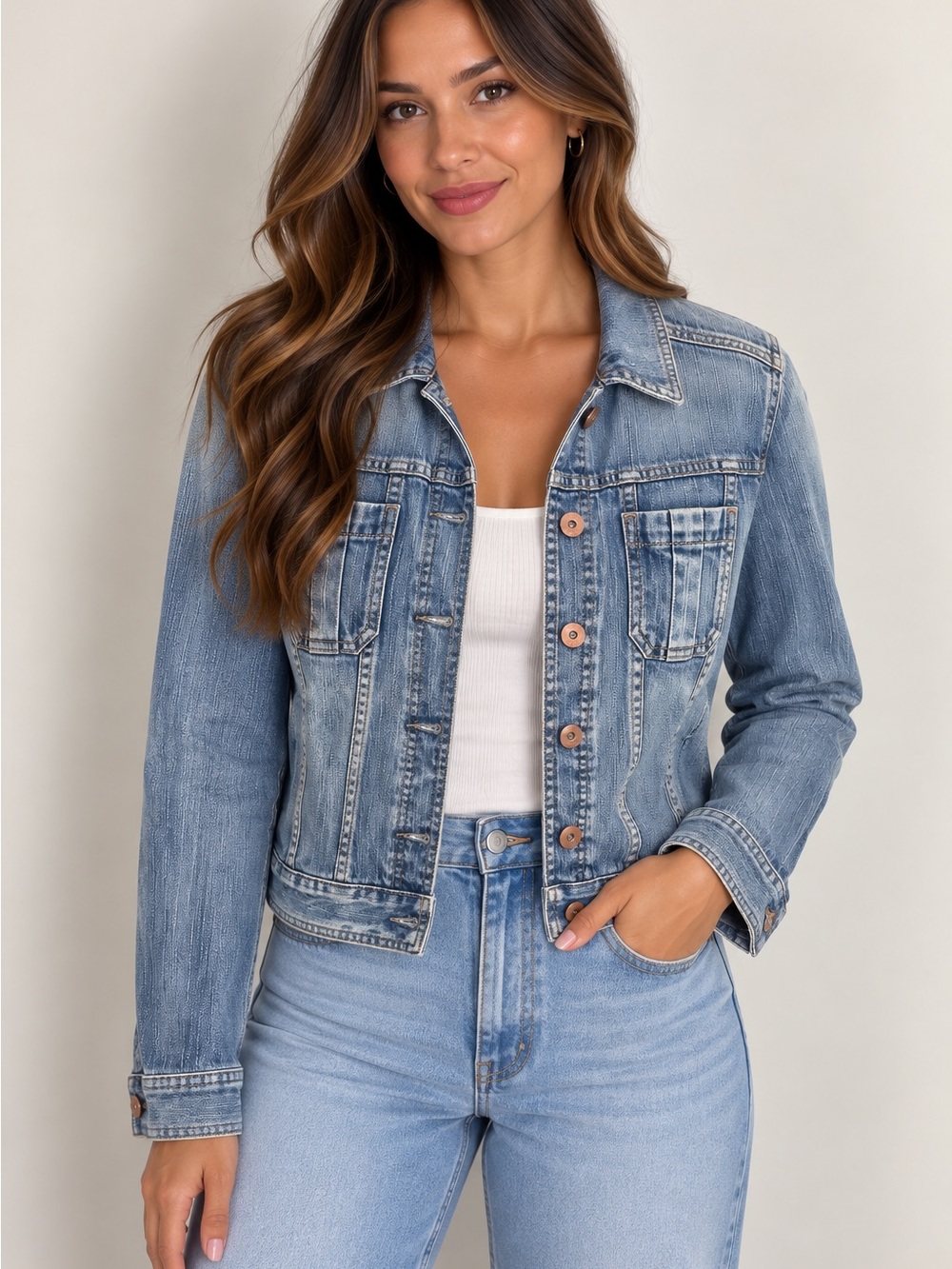 Express Women's Light Blue Denim Jacket